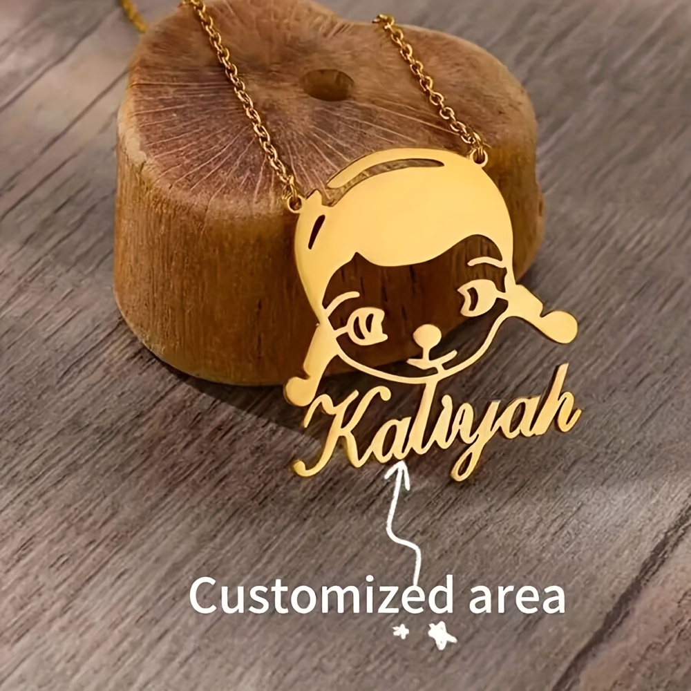 Personalized Delicate Name Pendant Necklace for Women, Custom Gift